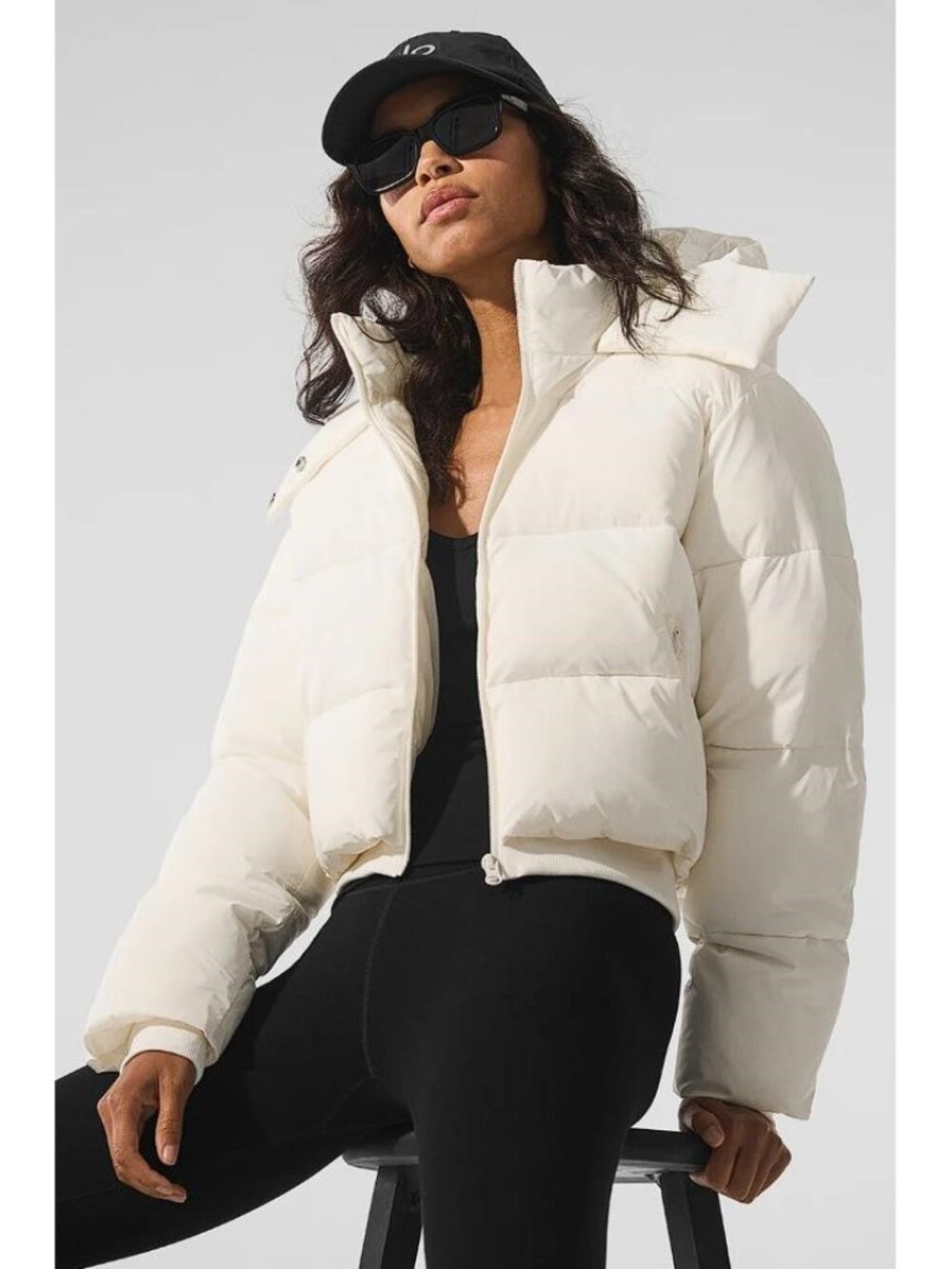 ALO YOGA Women's Foxy Puffer Jacket Size M in Ivory